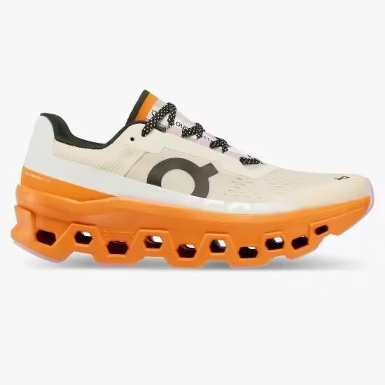 Men's On Cloudmonster Cream/Orange Shoes 0106